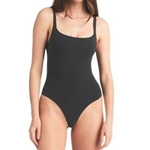 SKIMS Fits Everybody Square Neck Bodysuit Onyx S